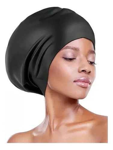 :@ Gorro De Natación De Silicona Extra Grande For Cabello \