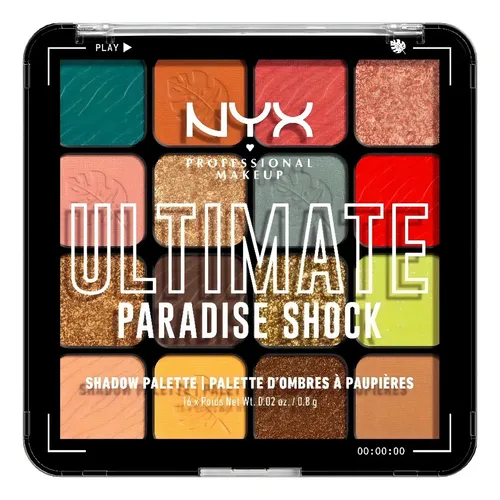 Paleta De Sombras Ultimate Shadow Palette De 16 Tonos Nyx Color de la sombra PARADISE SHOCK