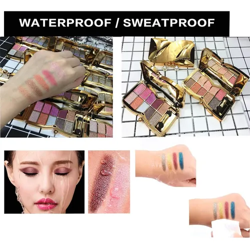 Paleta Glitter Eyeshadow Uifcb 10 Colores Sombras A Prueba