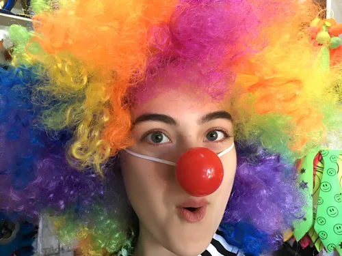 Peluca Payaso Súper Afro Gigante Multicolor Pelucas Grandes