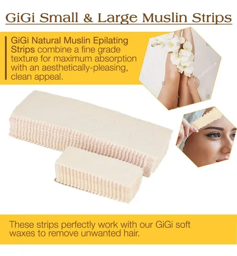 Tiras Depilatorias Gigi Muslin, Paquete De 200 Unidades