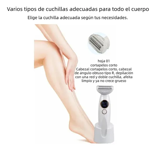 Afeitadora Eléctrica 5 En 1 Para Mujer, Kit De Afeitado Húme