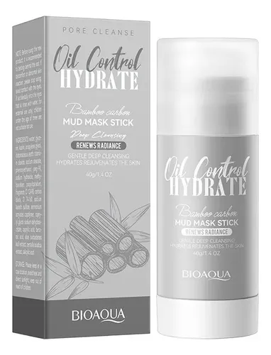 Mascarilla Facial Barra Stick Mud Mask Bioaqua Carbon Bamboo Tipo de piel Grasa