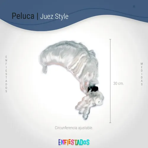 Peluca Juez Ingles Luis Xv Noble Cotillon Disfraz