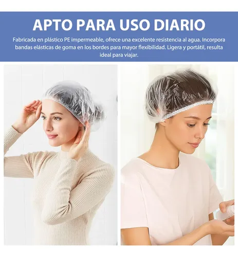 500 Piezas Gorros De Baño Desechables Transparentes C