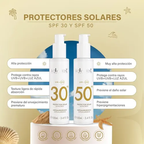 Protector Solar Amplio Espectro Fps30 Idraet 100ml