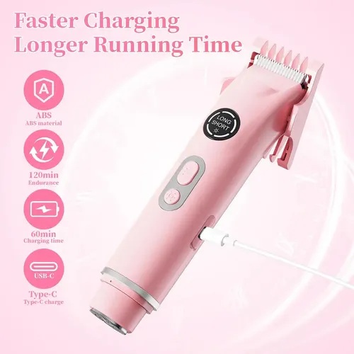 Depiladora Eléctrica 4 En 1 Recargable, Rosa, Doble Ny