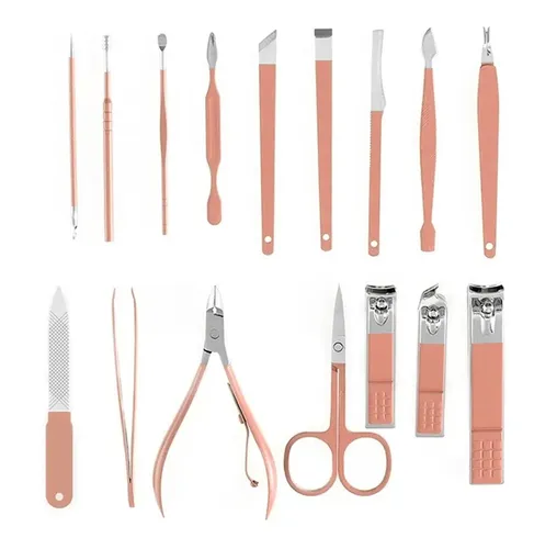 X16 Piezas Manicuria Cuticulas Repujador Lima Pinza Manos