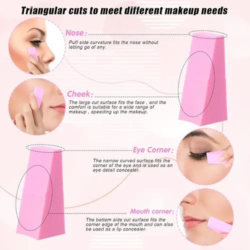 480 Pieces Makeup Wedges Sponges Cosmetic Triangle Makeup…