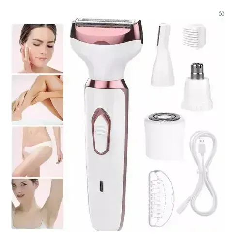 Depiladora Eléctrica Mujer 4 En 1 Para Cara Brazos Piernas
