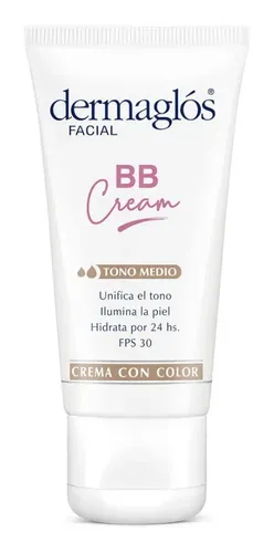 Dermaglós Bb Cream Hidratante Con Color Fps30 Tono Medio X 5