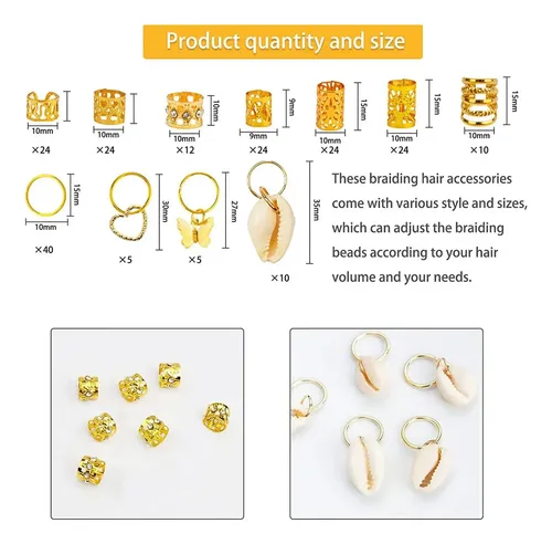 Anillos Para El Pelo En Espiral, Paquete De 202 Unidades