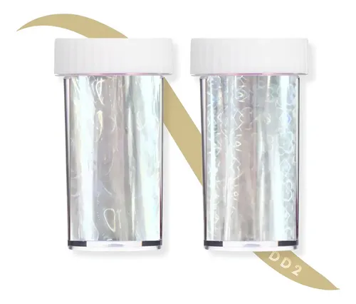 1 Pote Rollo Papel Foil Aurora Corazon Decoración De Uñas