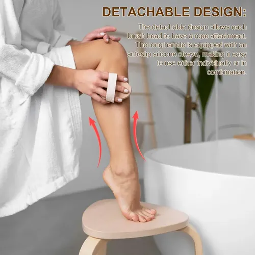Set De 4 Cepillos Exfoliantes Para Cuerpo Y Circulación De P