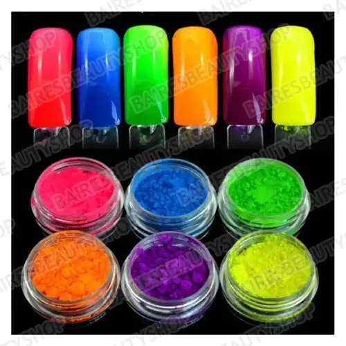 Polvo Fluorecente Pigmentos Neon Set Sombra De Ojos Fluo