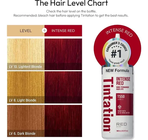 Coloración Semipermanente Tintation Intense Red 5 Oz