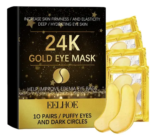 Filtro Para Ojos De Oro 24k, Hidratante Y Suave, Con Ajuste