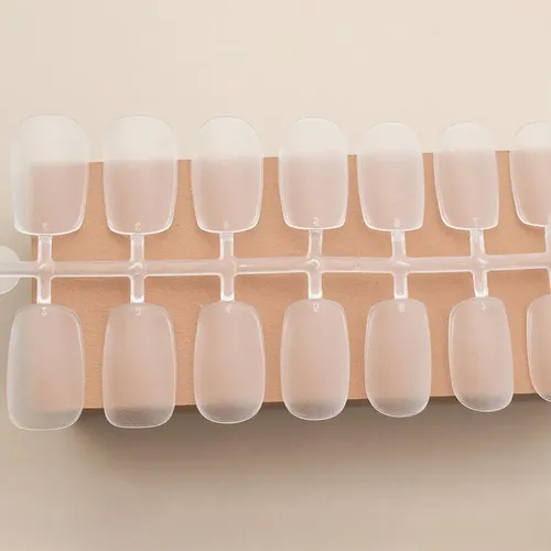 Pack x300 Tips Cuadrados Cortos Para Soft Gel Prelimados Transparentes Mate Mely