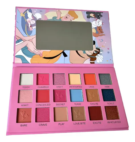 Paleta Infantil Disney Con Espejo Sombras Ojos Brillo