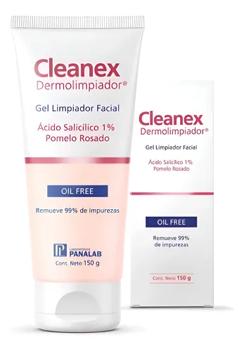 Gel Cleanex Dermolimpiador Facial Piel Grasa Y Sensible 150