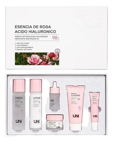 Kit Rutina Facial Acido Hialuronico 6 Pcs. Antienvejecimieto