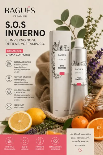Crema Aromática Corporal Bagues Sos Invierno Eucalipto 20g