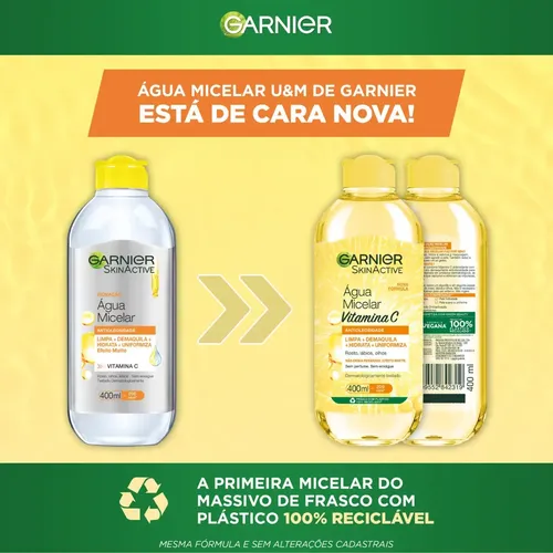 Agua Micelar Antiaceite Vitamina C 400ml Garnier