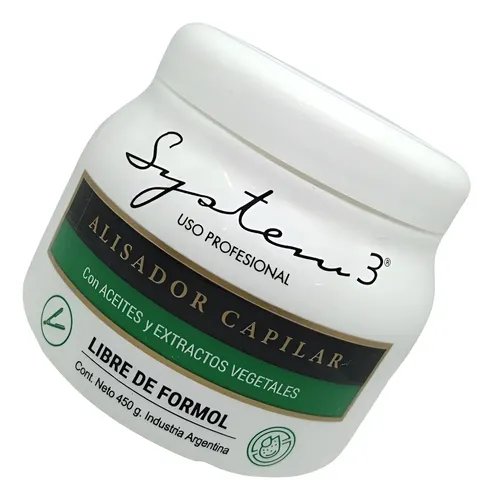 Alisador Capilar Libre De Formol Con Aceites System 3 450gr