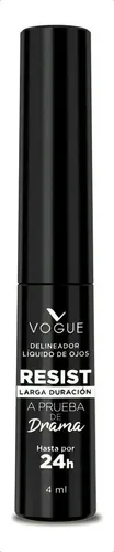 Delineador De Ojos Líquido Resist Vogue Color Negro Mate