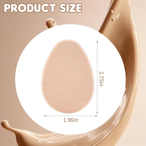 R Yy Esponjas De Maquillaje Planas 6 Pcs Para Base, Suave Y
