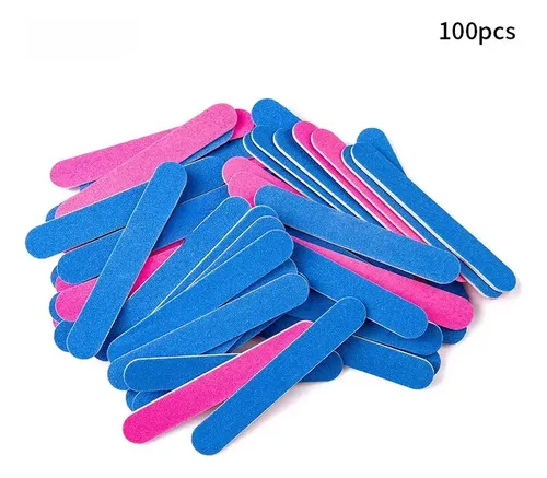100 Limas Para Uñas, Tira Lijadora Fina De Doble Cara, Uñas