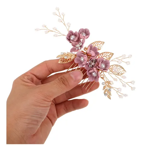 2 Accesorios Para El Cabello, Boda, Mujer, Con Forma De Flor