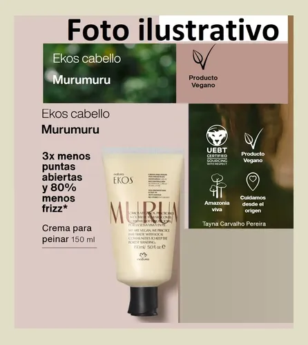 Crema Peinar Reconstrucción Fibra Capil Murumuru Ekos Natura