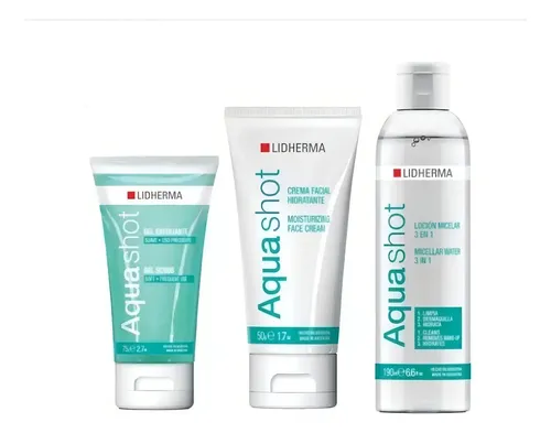 Lidherma Aquashot Micelar Exfoliante Crema Hidratante Facial