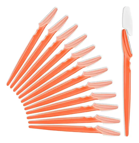 12 Navajas Faciales Hfatmos Para Cejas Y Dermaplaning