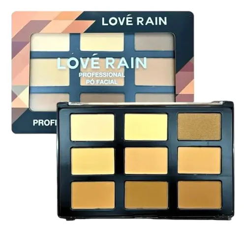 Paleta de Polvo 6 Colores Facial Profesional Lové Rain Tono Beige