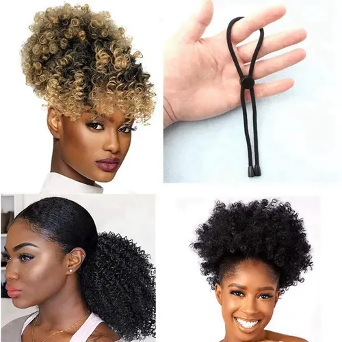 Cintas Para El Pelo Largas, Ajustables, Con Forma De Cola De Negro