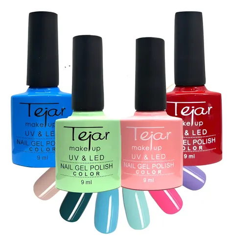 Esmalte Semipermanente Uv/ Led Tejar 9ml Pack X 4 Unidades