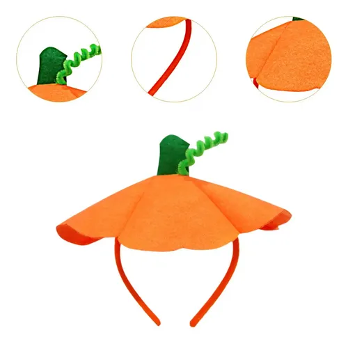 Diadema De Calabaza De Halloween Para Cosplay, Vid Verde