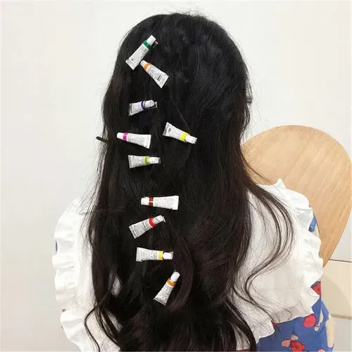 Pinza De Pelo Con Pigmento De Acuarela, 2 Unidades, Para Est