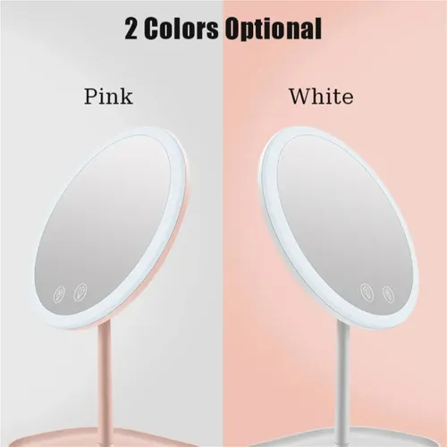Espejo Maquillaje 3en1 Ventilador Luz Led Blanco B