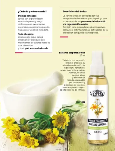 Balsamo Corporal Arnica Hamamelis Manzanilla Relajante