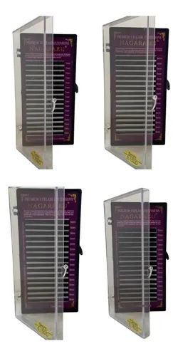 Kit Nagaraku Extensiones De Pestañas Clásicas 0.15 Curva Dd Largos 7 Al 10 Mm
