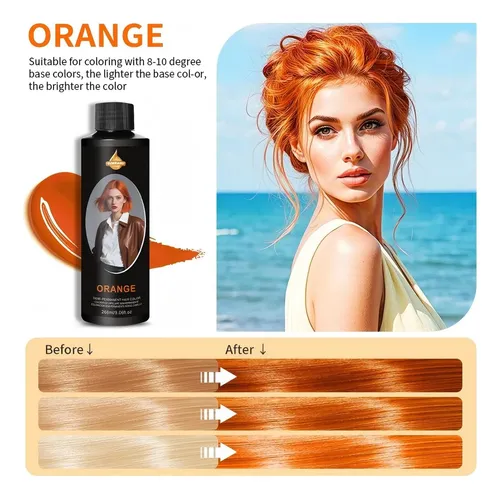 Tinte Semipermanente Para Cabello 268 Ml Orange Color