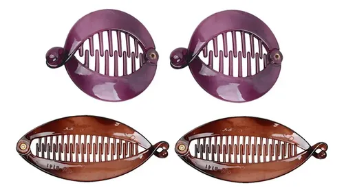 4pcs Moda Clip De Pelo De Plátano Peines De Enclavamiento