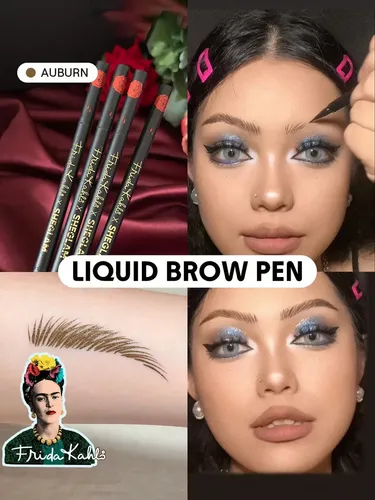 Frida Kahlo X Sheglam Lápiz Líquido Para Cejas Color Auburn