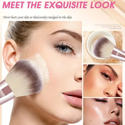 Juego De 70 Brochas Rosas Hghdbt, Kit De Maquillaje Completo
