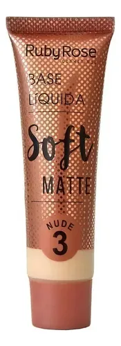 Base Líquida Soft Matte Beige 1-2-3-4 Nude Ruby Rose Hb 8050 Tamaño NUDE 3