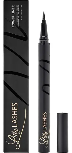 Delineador Adhesivo Lilly Lashes Power Liner Negro 2 En 1