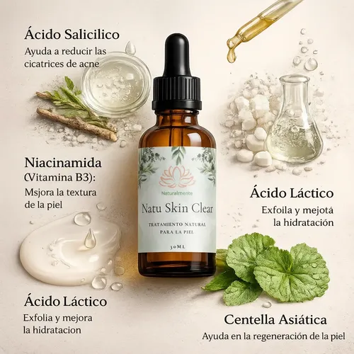 Sérum Anti Acné Natu Skin Clear Naturalmente 30ml 2×1